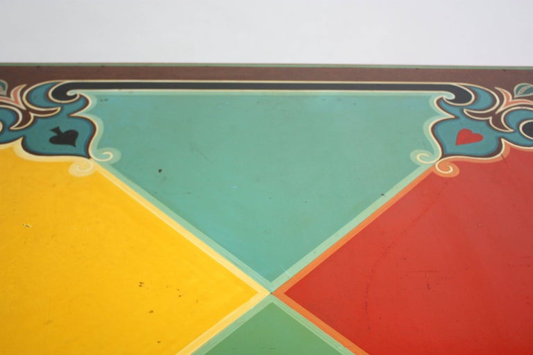 HandPainted Folk Art Card Table at 1stDibs