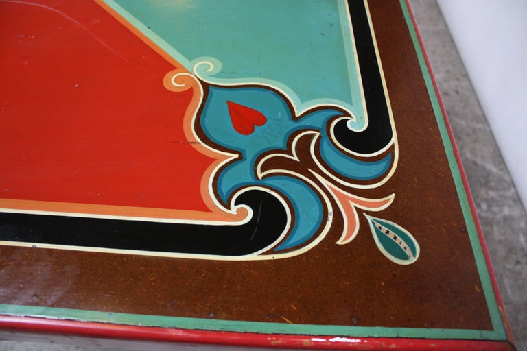 HandPainted Folk Art Card Table at 1stDibs