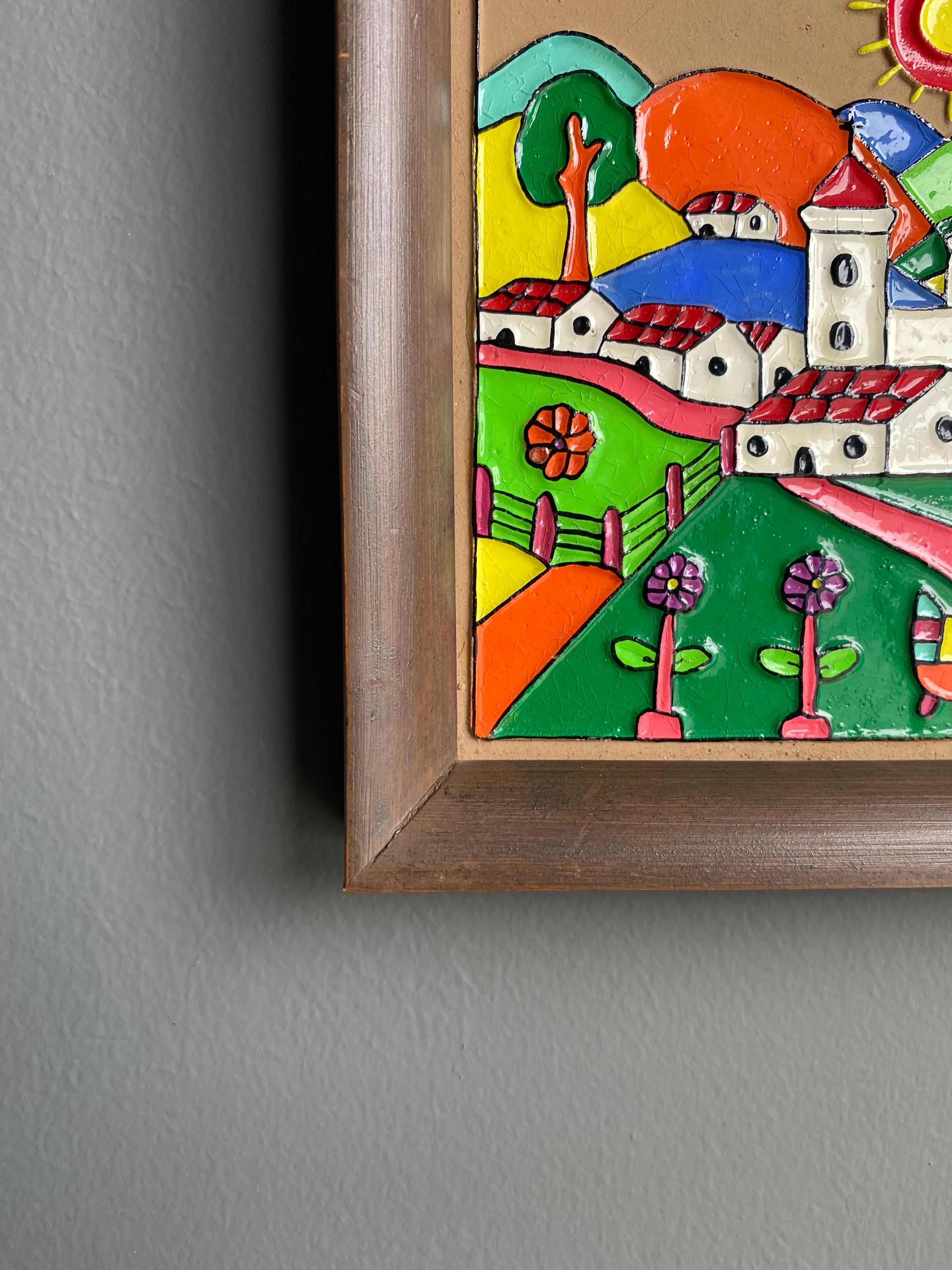 Hand painted Folk Art, La Palma Salvador. Circa 1975.