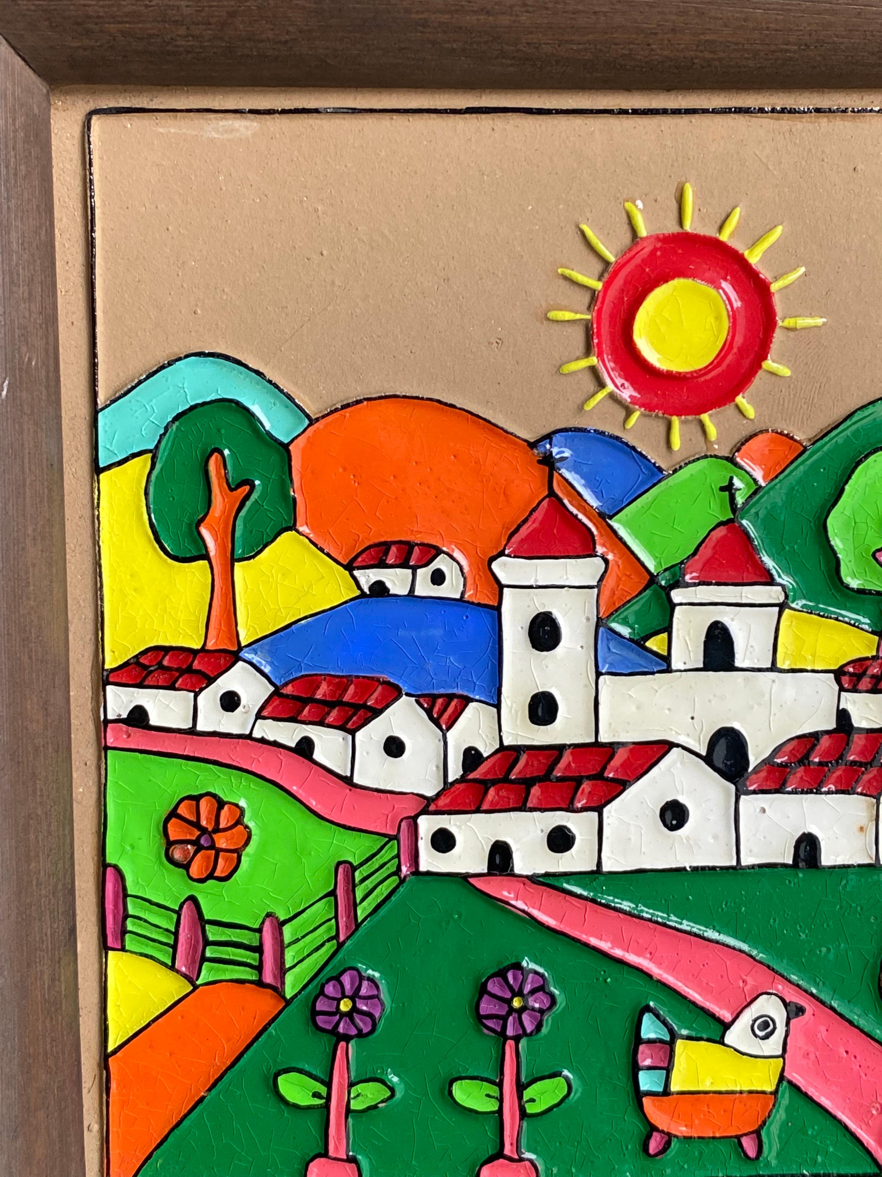 Hand-Painted Hand Painted Folk Art, La Palma Salvador