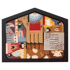 Hand Painted Folk Art Nativity Scene Puzzle Sculpture