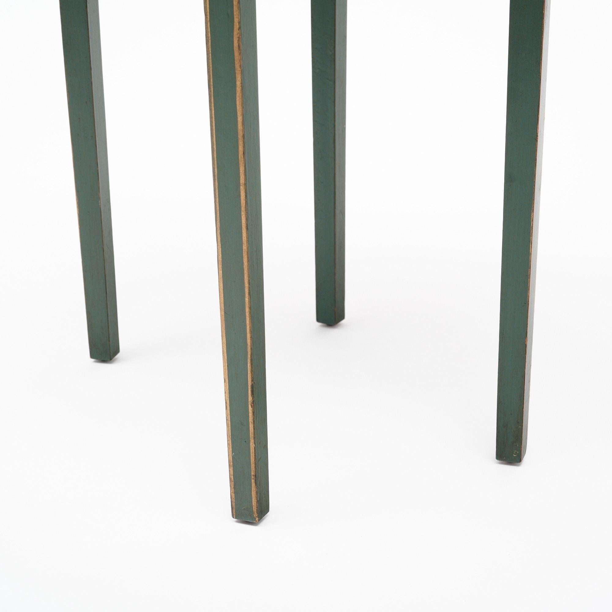 Hand-Painted French Antique Side Table For Sale 4