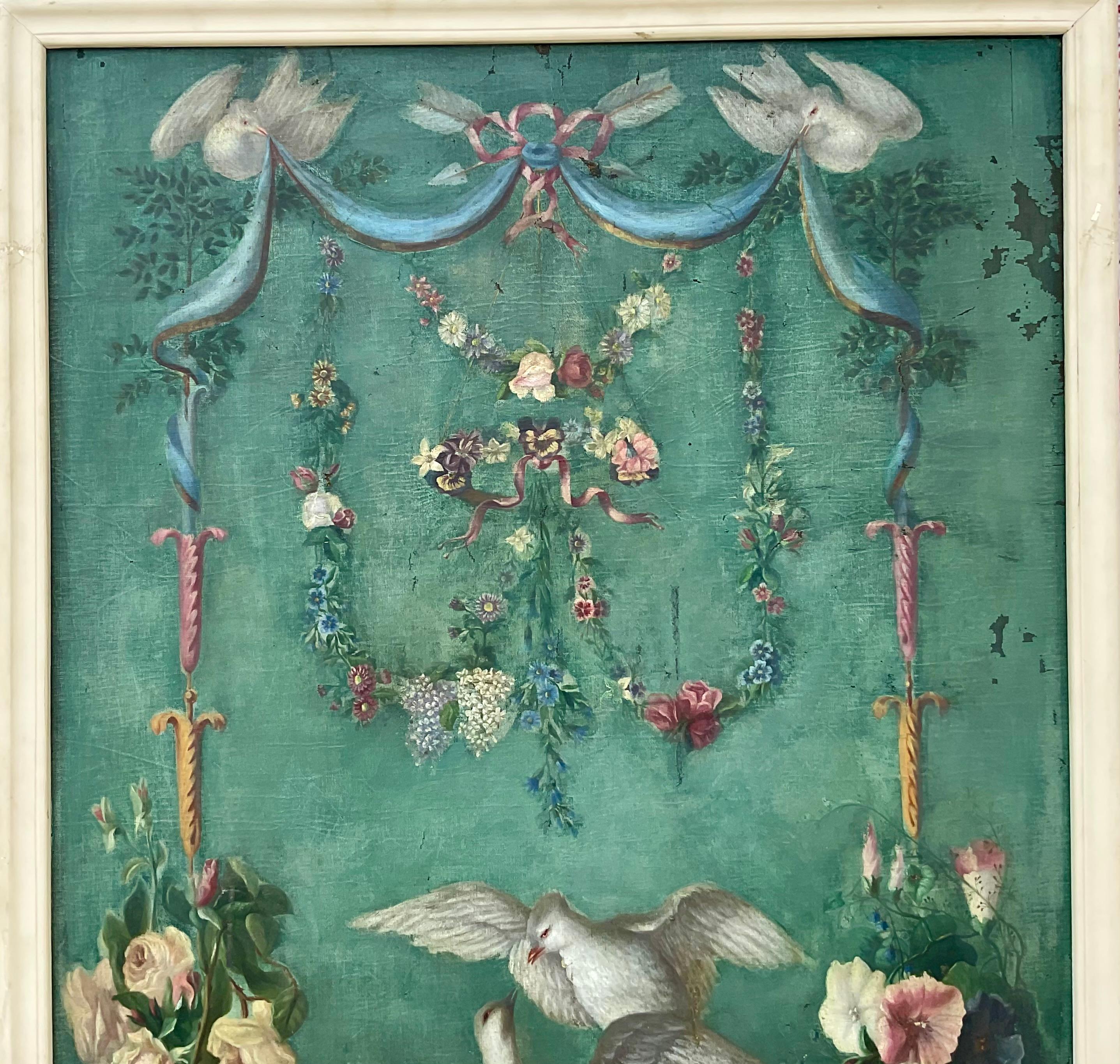 Paneles de Pared de Boiserie Francesa Pintados a Mano, Pareja Pintado a mano en venta