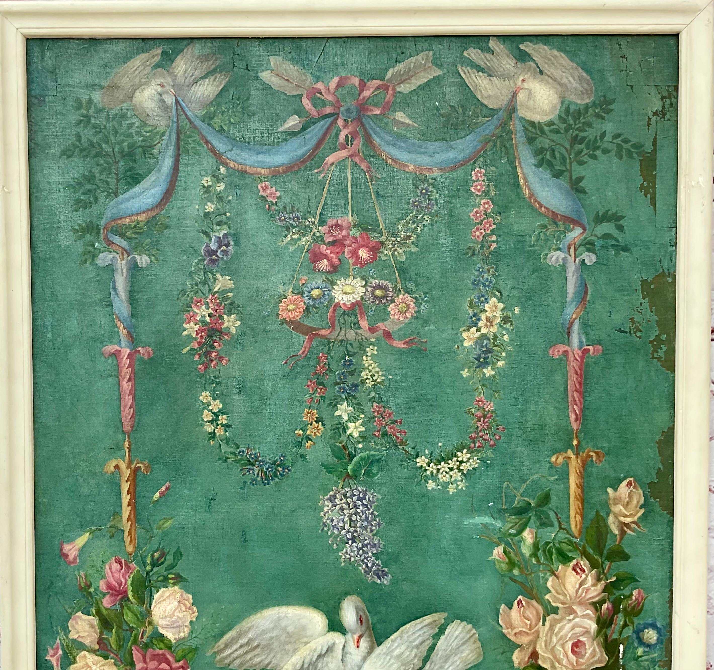 Paneles de Pared de Boiserie Francesa Pintados a Mano, Pareja en venta 1