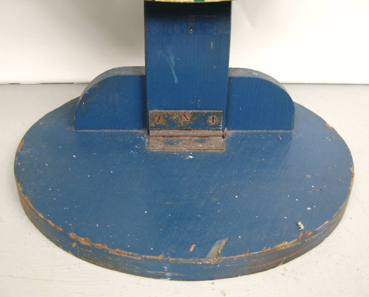 Mid-20th Century Hand Painted Game Wheel Americana Folk Art Game Farmhouse