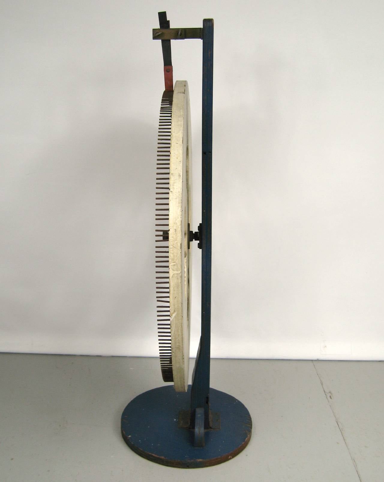 Wood Hand Painted Game Wheel Americana Folk Art Game Farmhouse