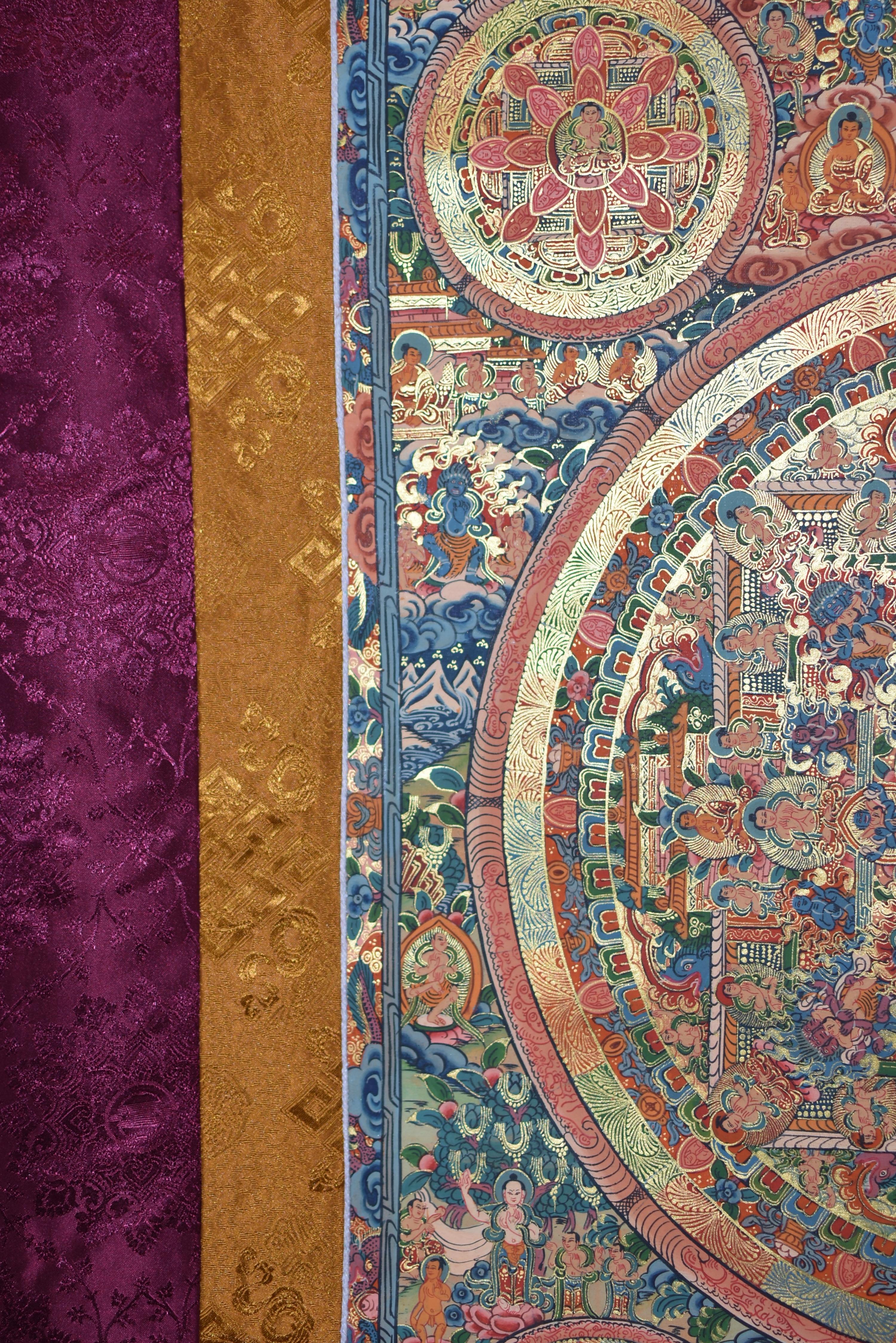 Hand Painted Gilded Tibetan Thangka of Nirvana 4