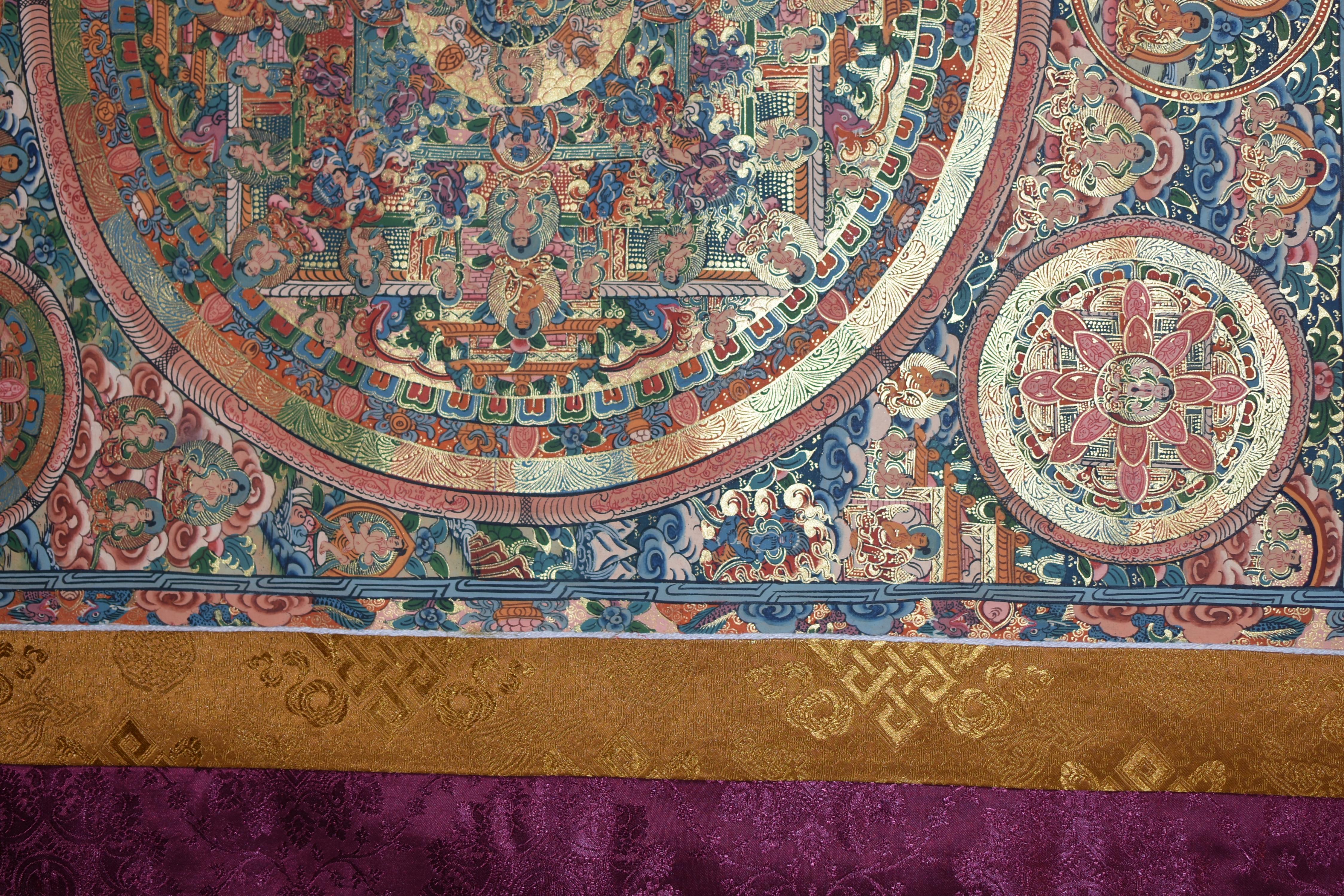 Hand Painted Gilded Tibetan Thangka of Nirvana 5