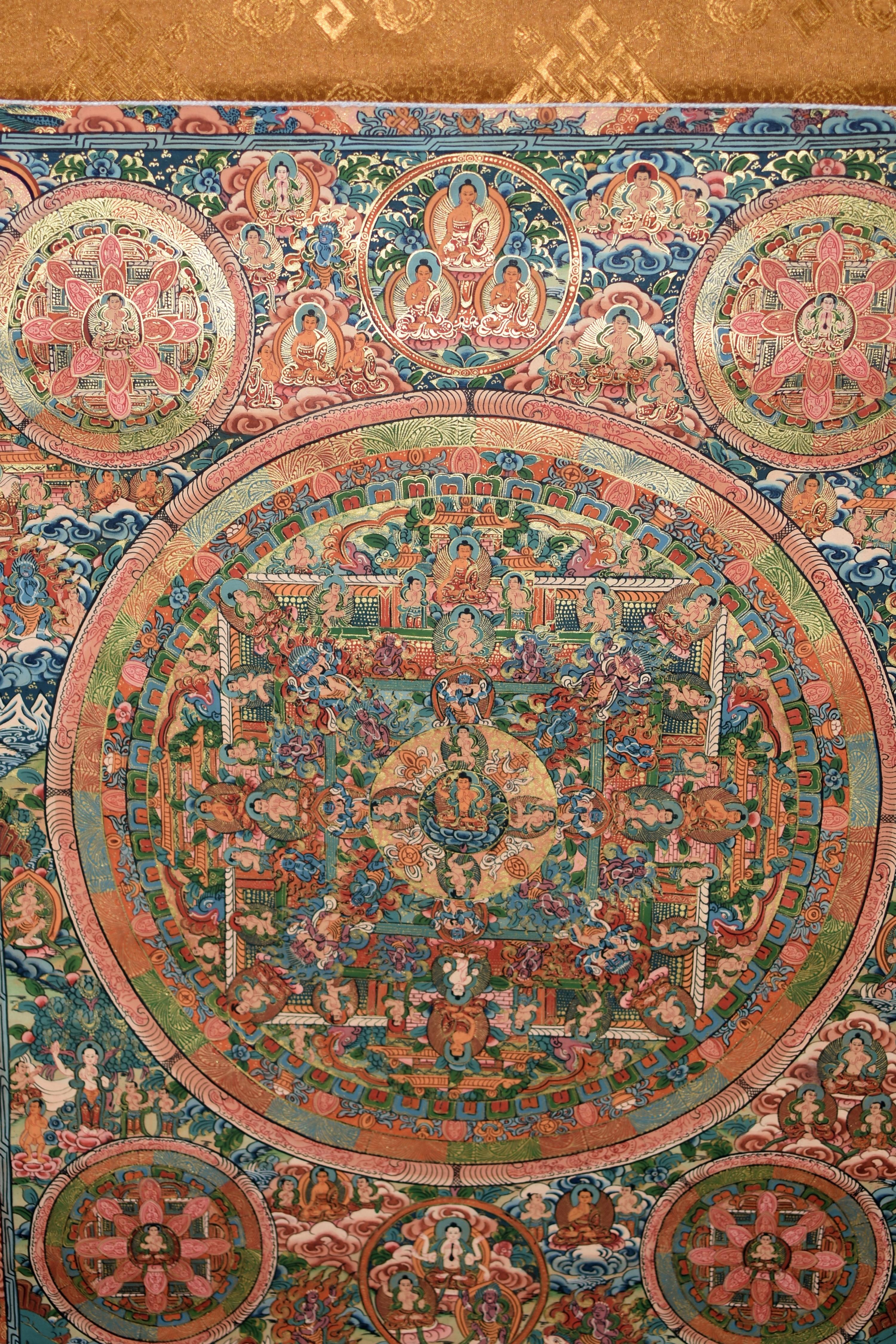 Hand Painted Gilded Tibetan Thangka of Nirvana 7