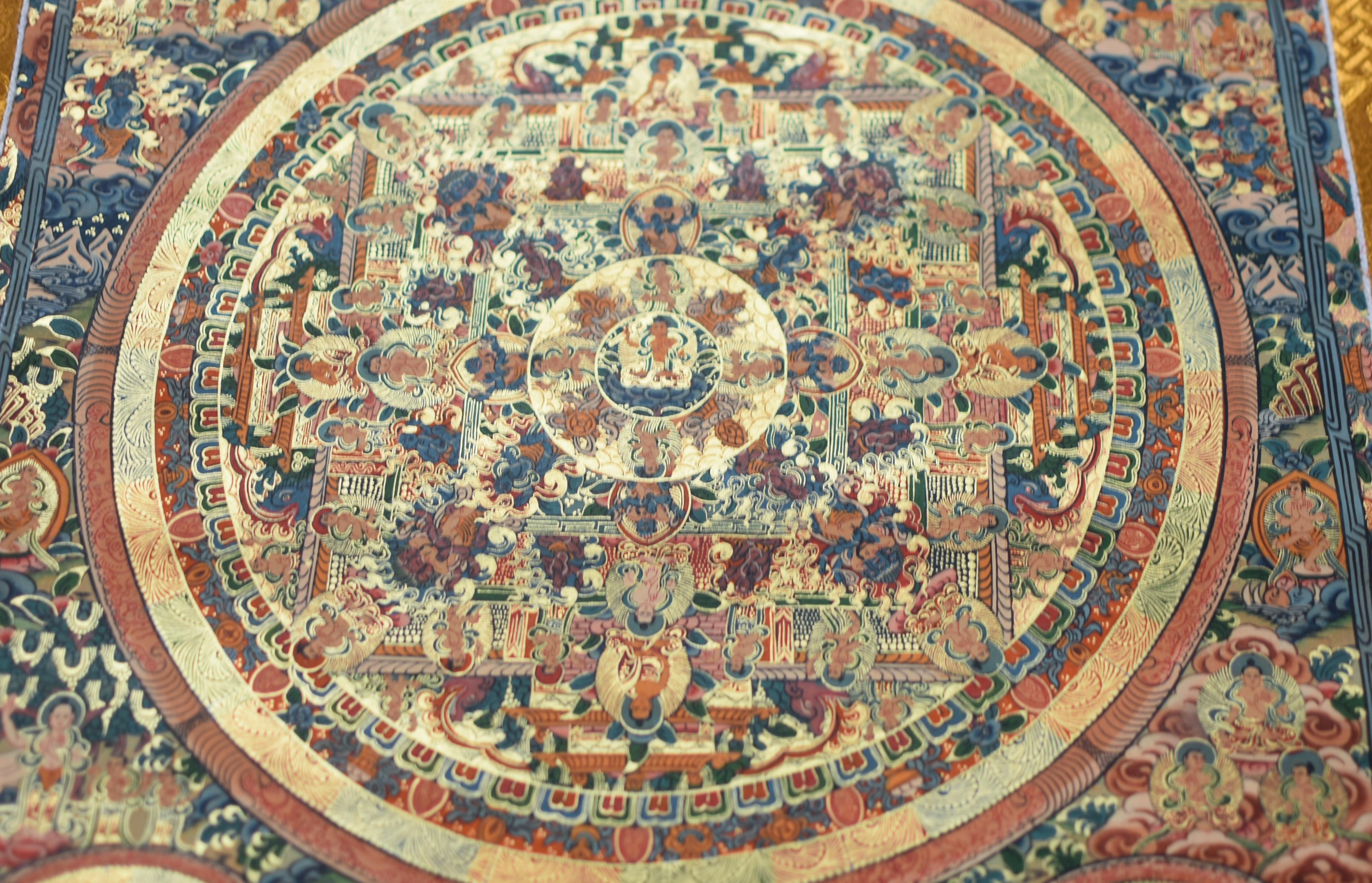 Hand Painted Gilded Tibetan Thangka of Nirvana 9