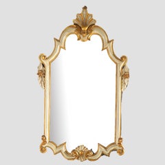 Hand Painted & Gilt Karges French Louis XIV Style Dresser & Mirror Set 20thC