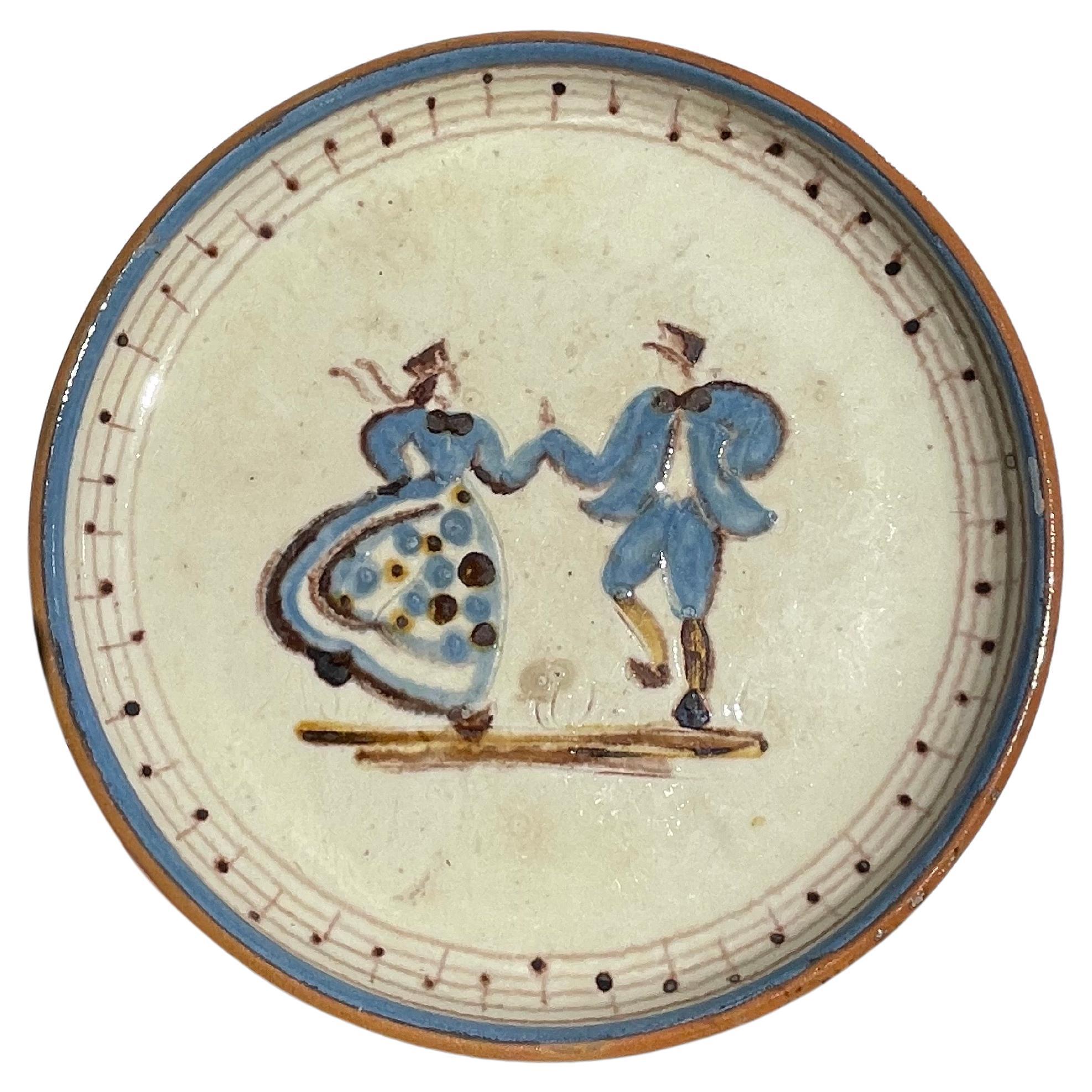 Knabstrup Hand-Painted Ceramic Decorative Plate, 1950s