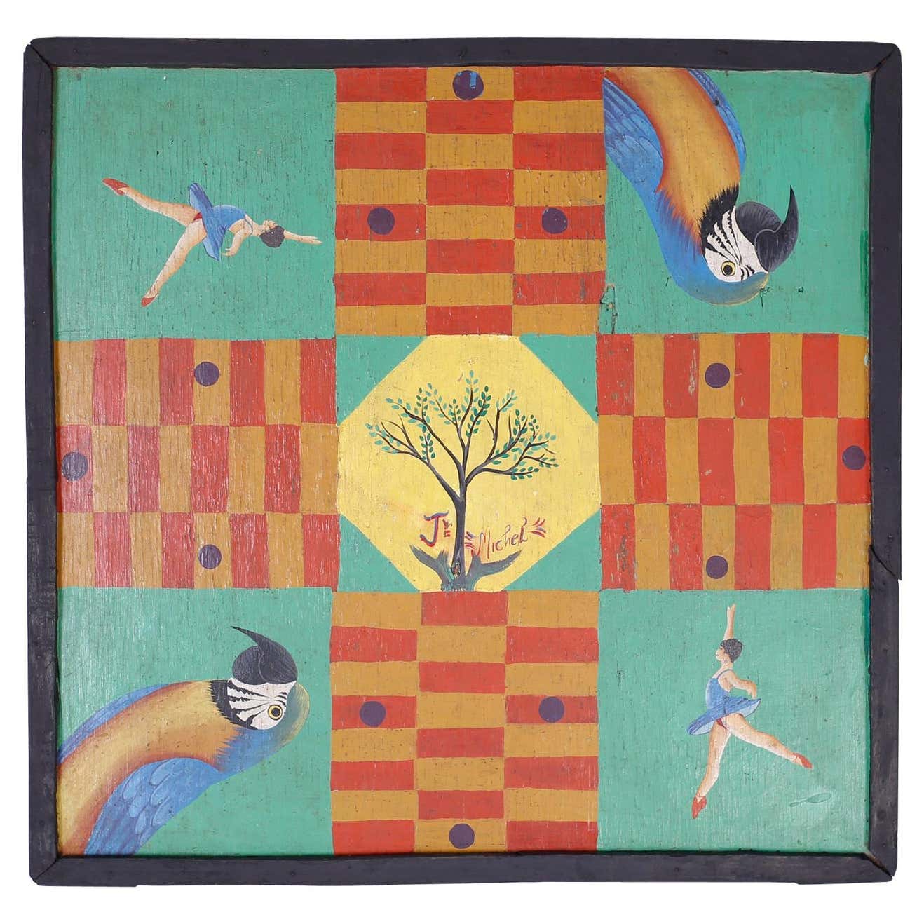 Hand Painted Haitian Game Board For Sale at 1stDibs haitian board