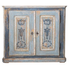 Hand-painted half-Cupboard, 18th Century