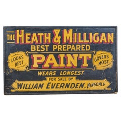 Hand Painted Heath & Milligan Paint Sign
