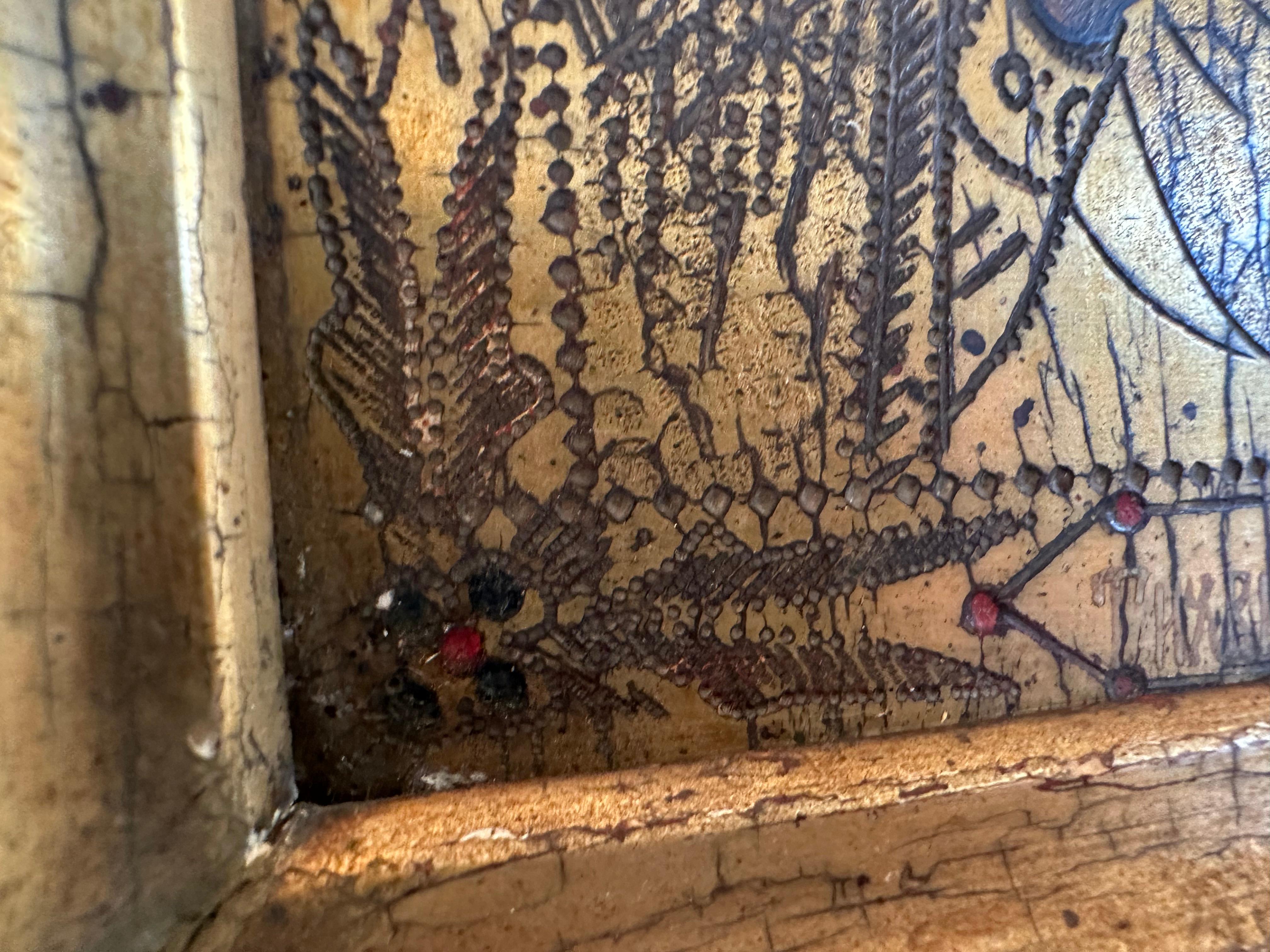 Hand-Painted Icon of the Madonna, Mid-19th Century For Sale 4