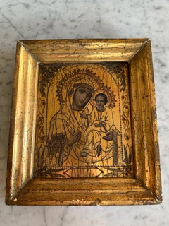 Icone della Madonna dipinte a mano, metà del XIX secolo