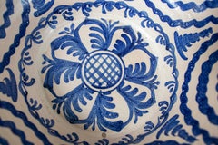 Hand-Painted in Cobalt Blue Spanish Ceramic Bowl