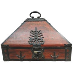Indian Decorative Box with Hand Forged Iron Details