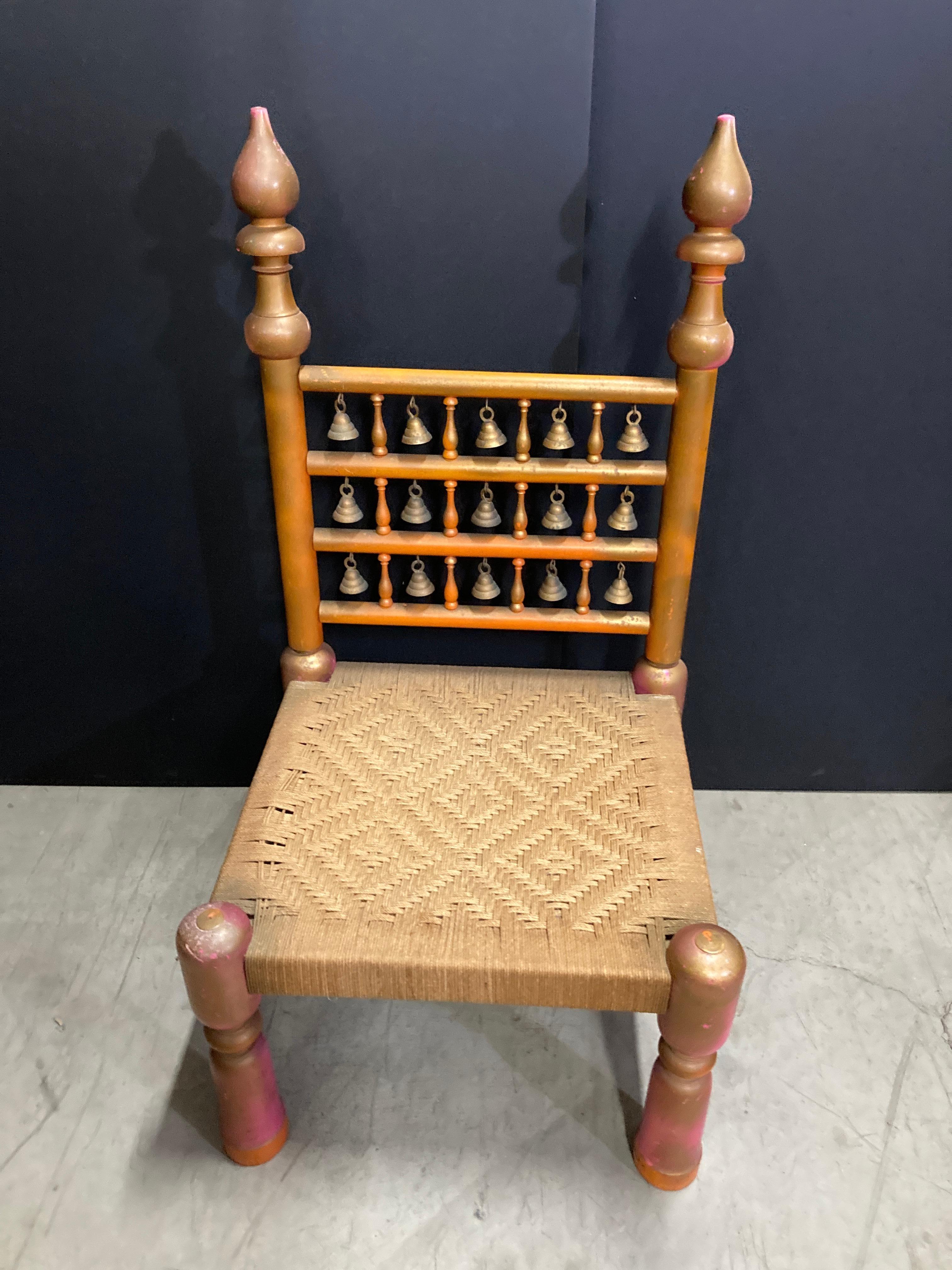 Moorish Hand Painted Indian Rajasthani Side Chair