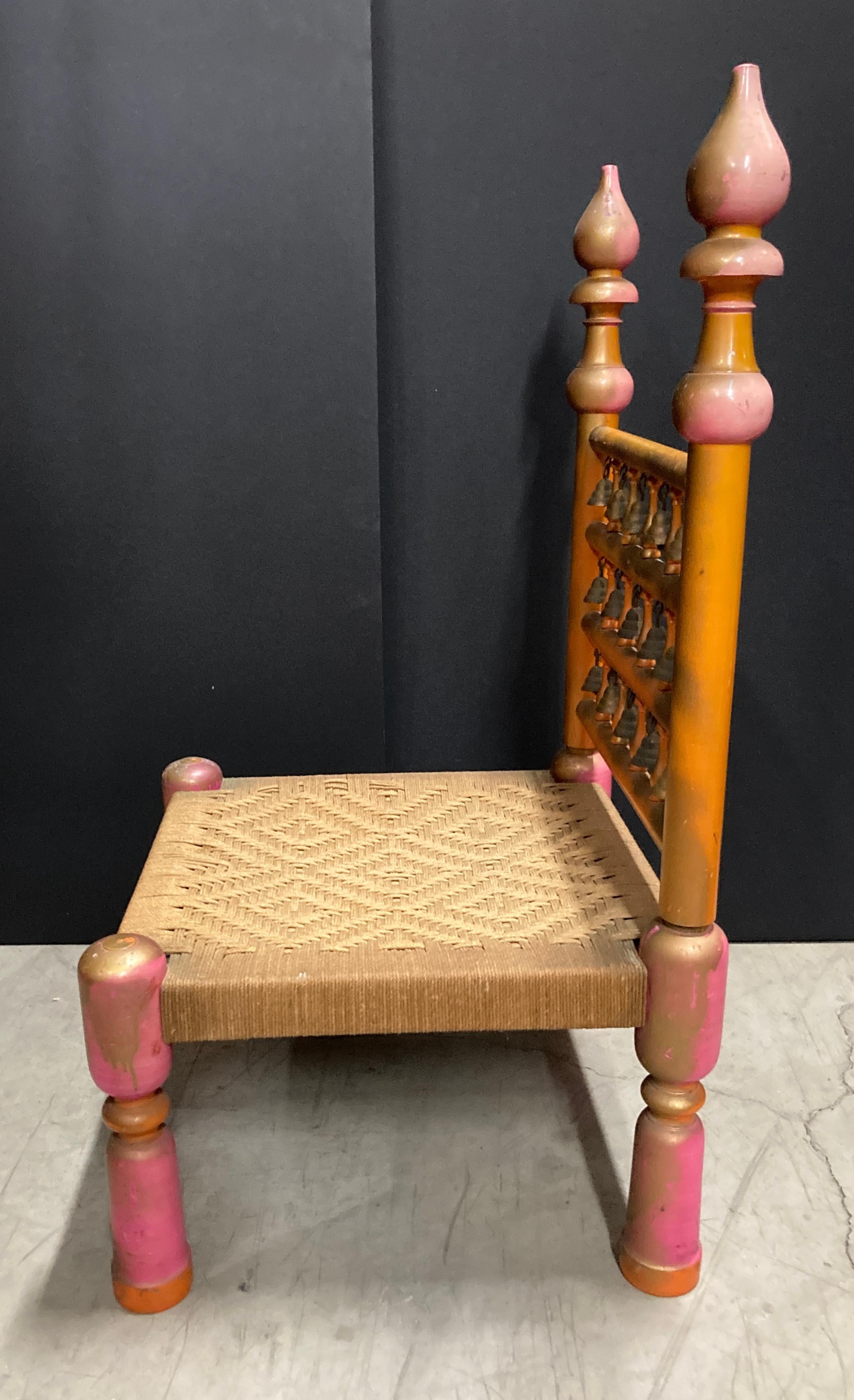 Hand-Crafted Hand Painted Indian Rajasthani Side Chair