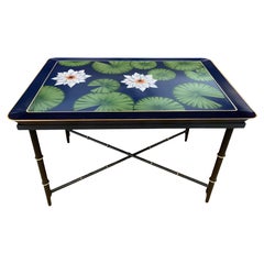 Table basse peinte à la main - Fleur