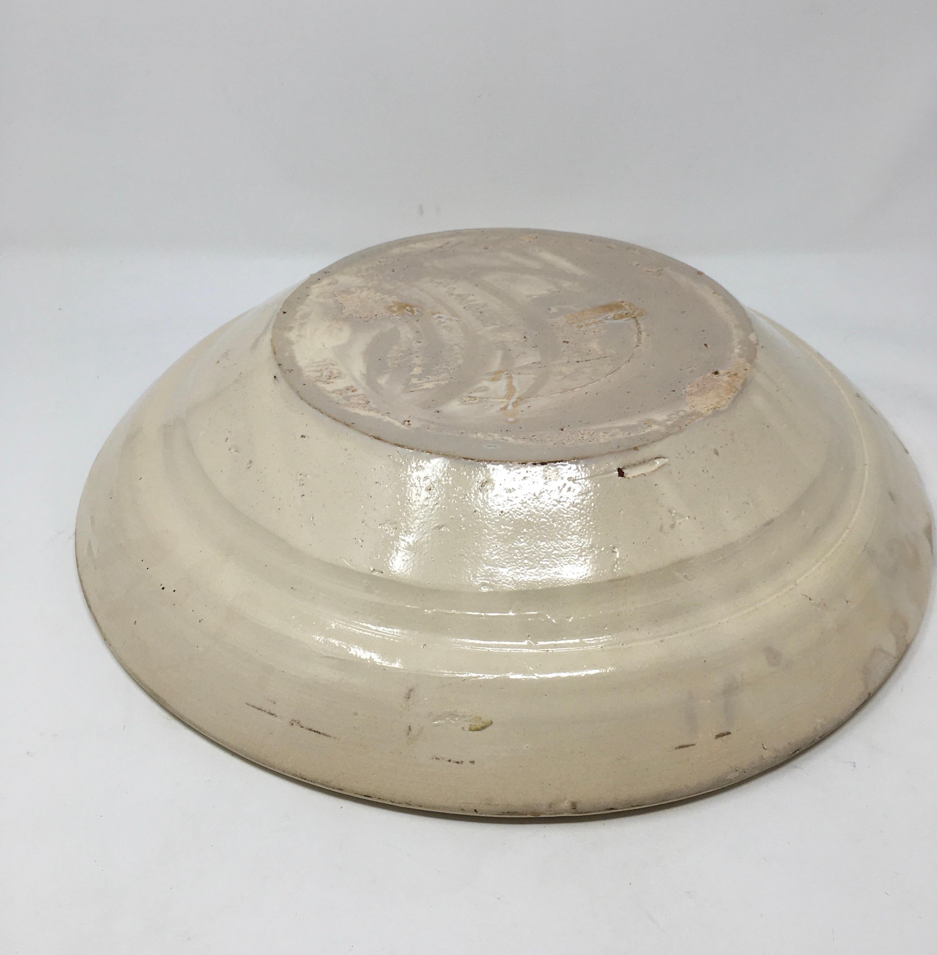 Hand Painted Italian Antique Terracotta Bowl 6