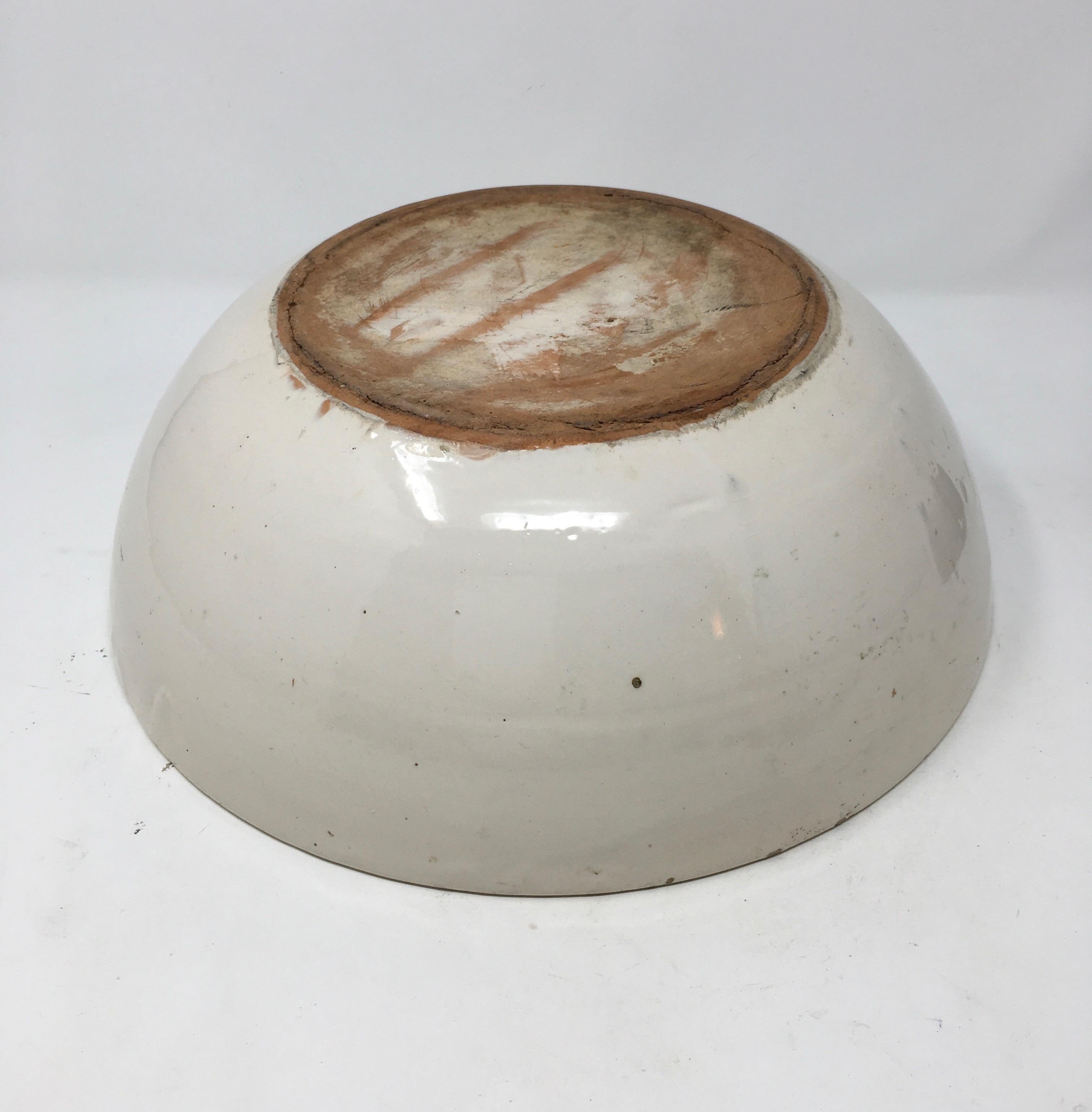 Hand Painted Italian Antique Terracotta Bowl 1