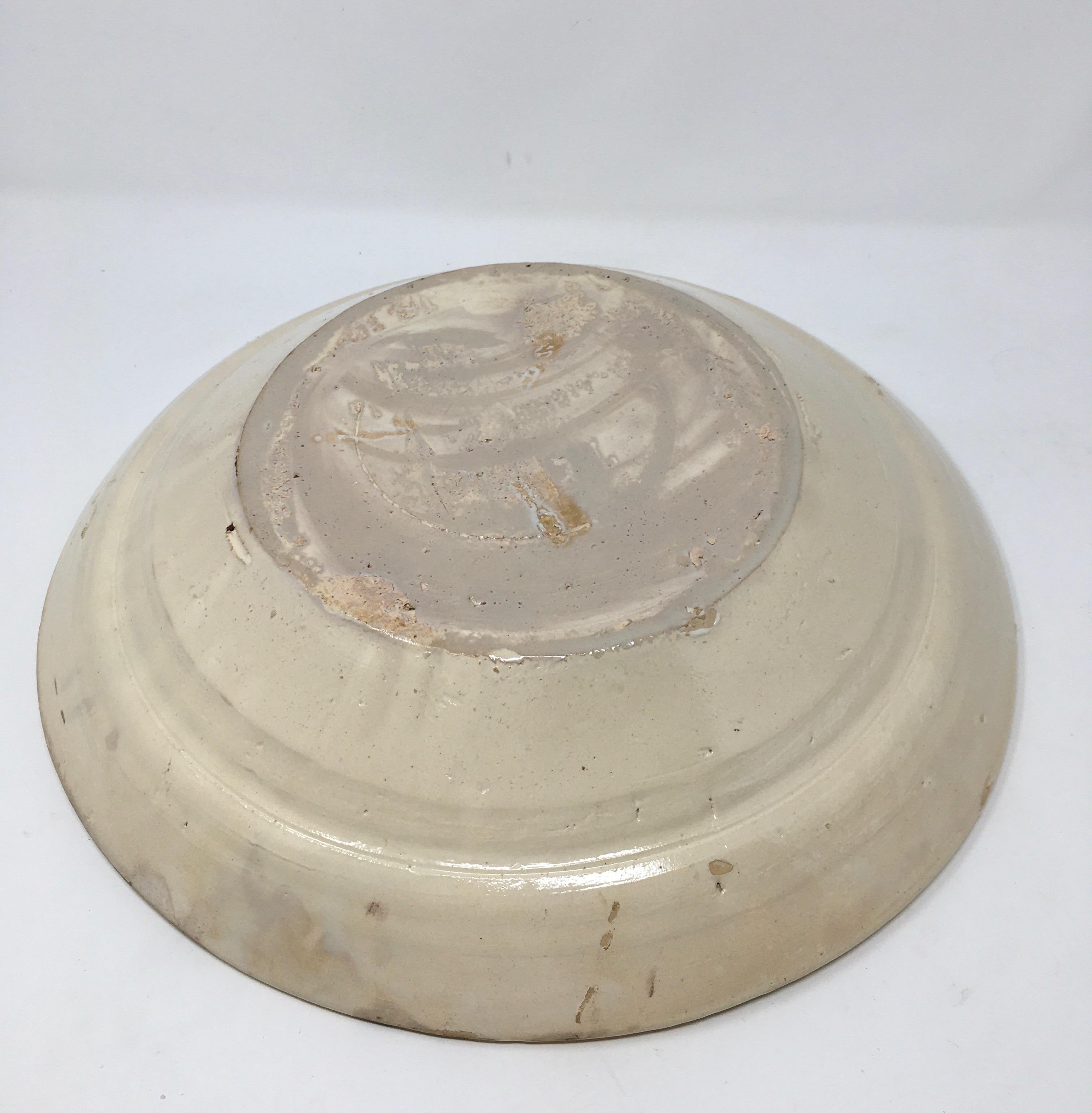 Hand Painted Italian Antique Terracotta Bowl 5