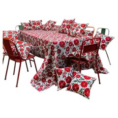 Cuscini in tessuto artigianale italiano dipinti a mano, edizione “Dining Alfresco”