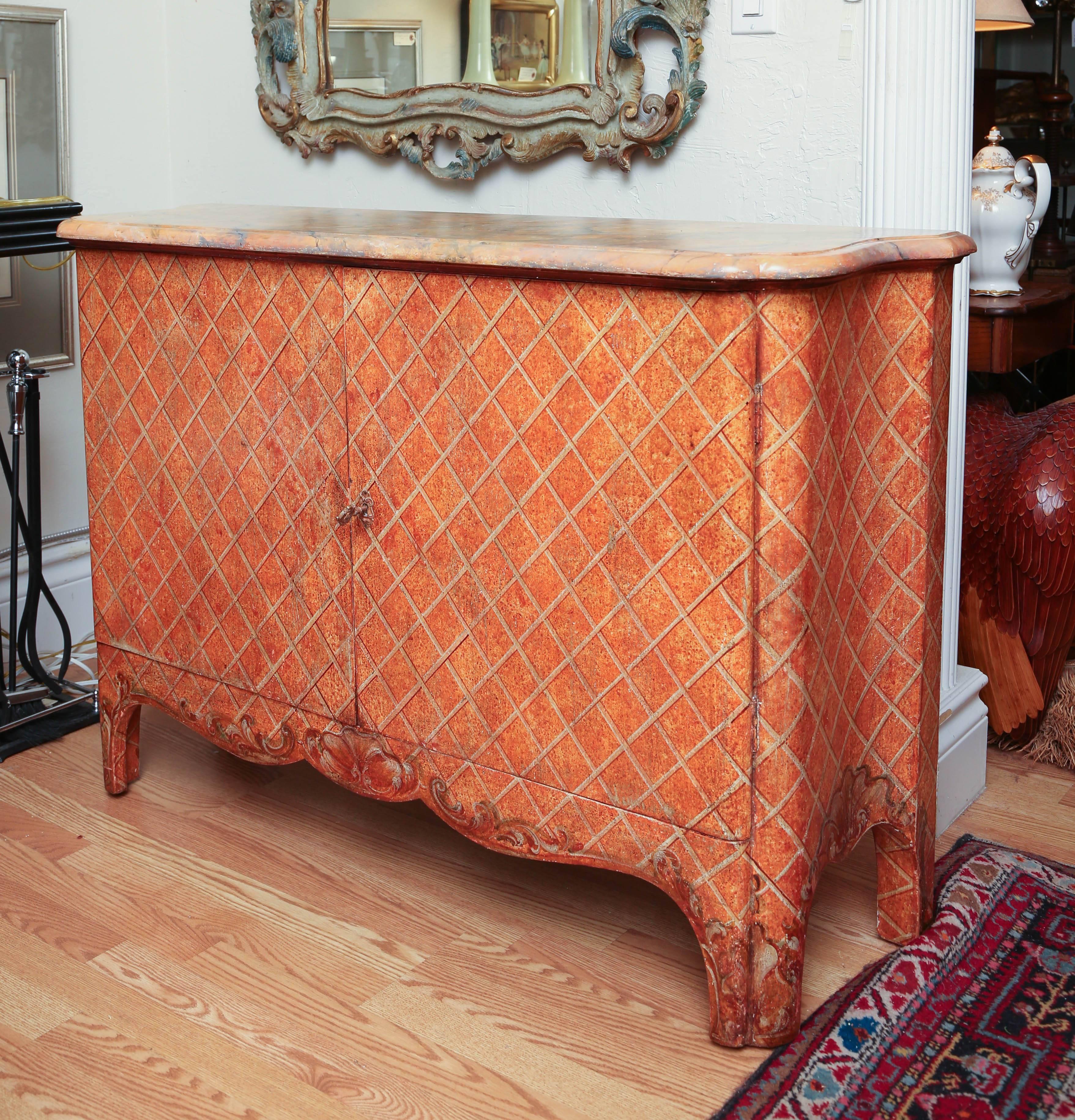 20th Century Hand-Painted Italian Buffet or Cabinet