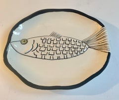 Hand Painted Italian Ceramic Fish Plate