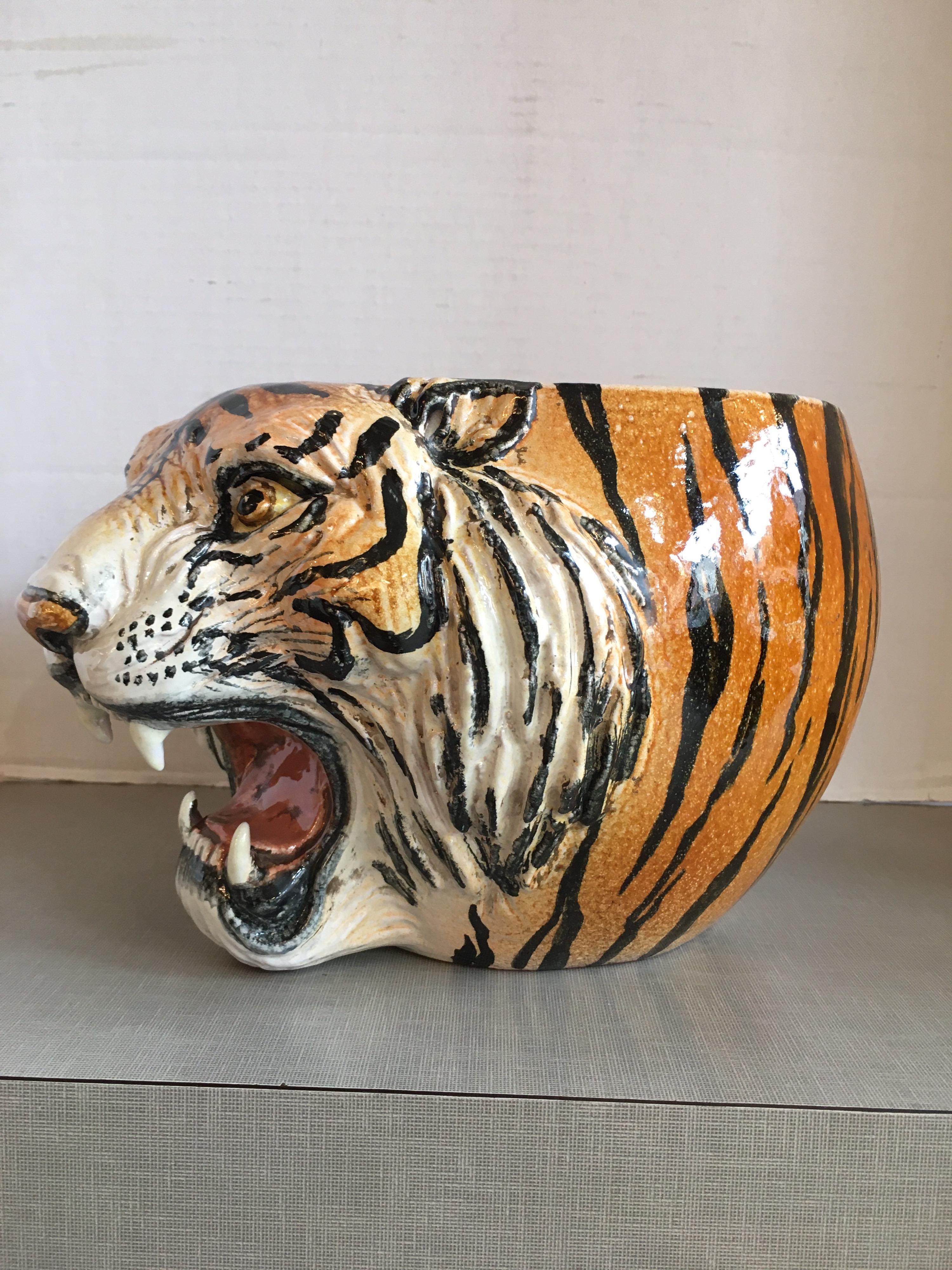tiger head planter