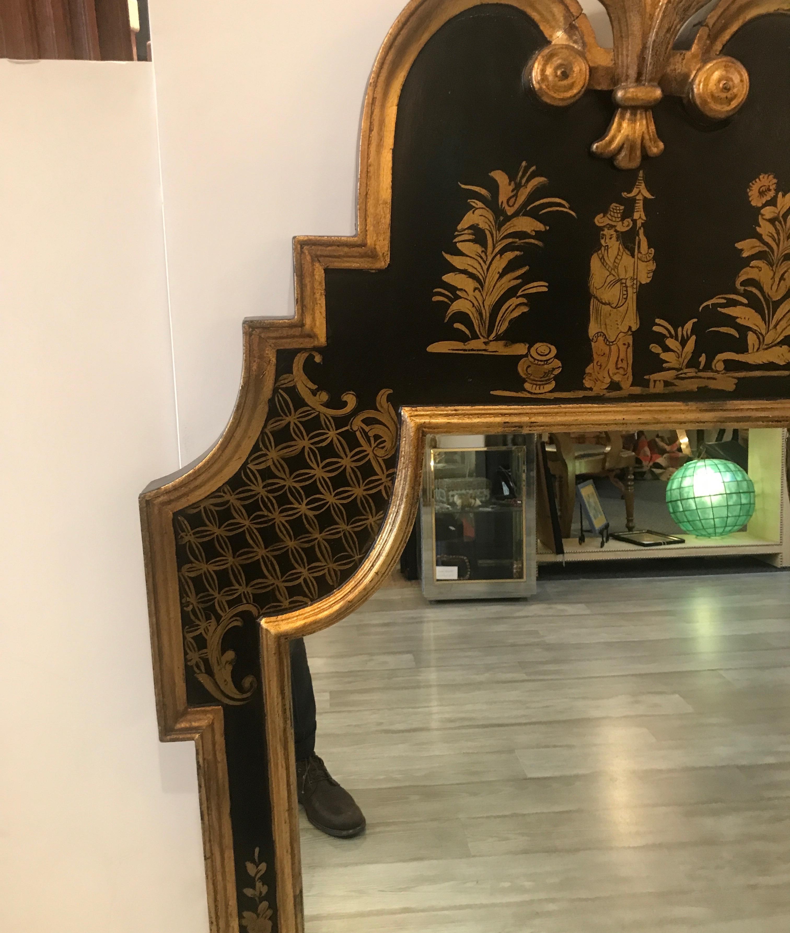 black and gold mirror vintage
