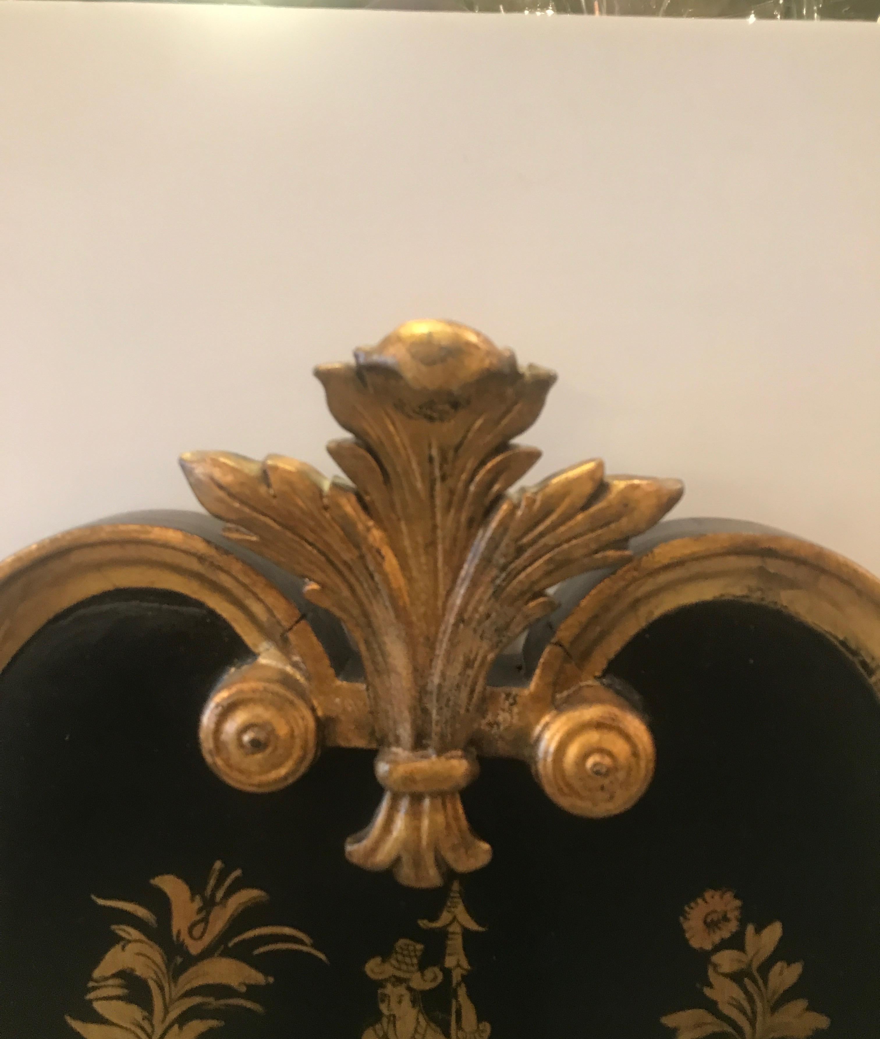 20th Century Hand Painted Italian Chinoiserie Mirror