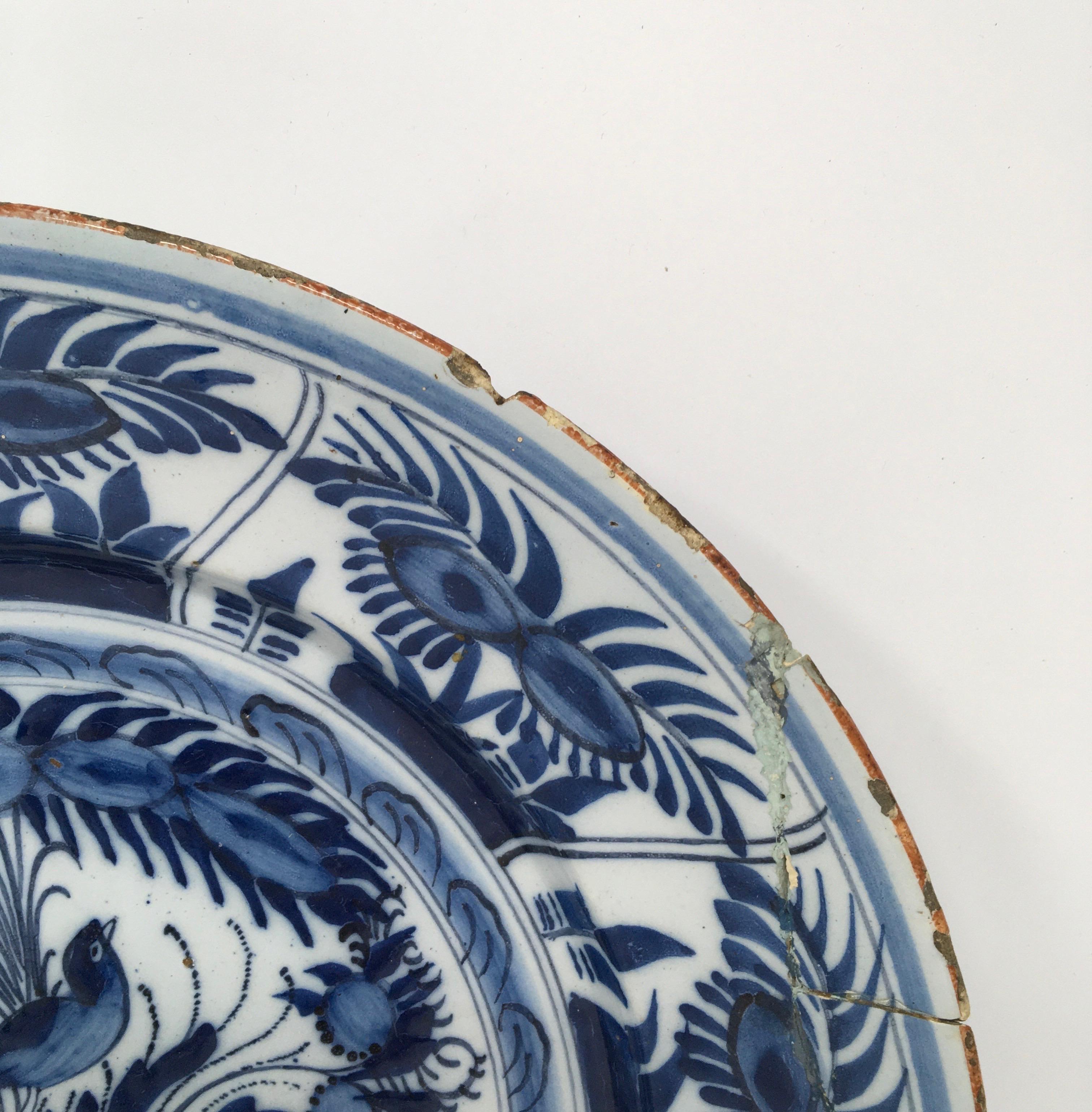 18th Century Hand Painted Italian Deruta Pottery Bowl