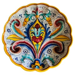  Hand Painted Italian Majolica Wall Plate