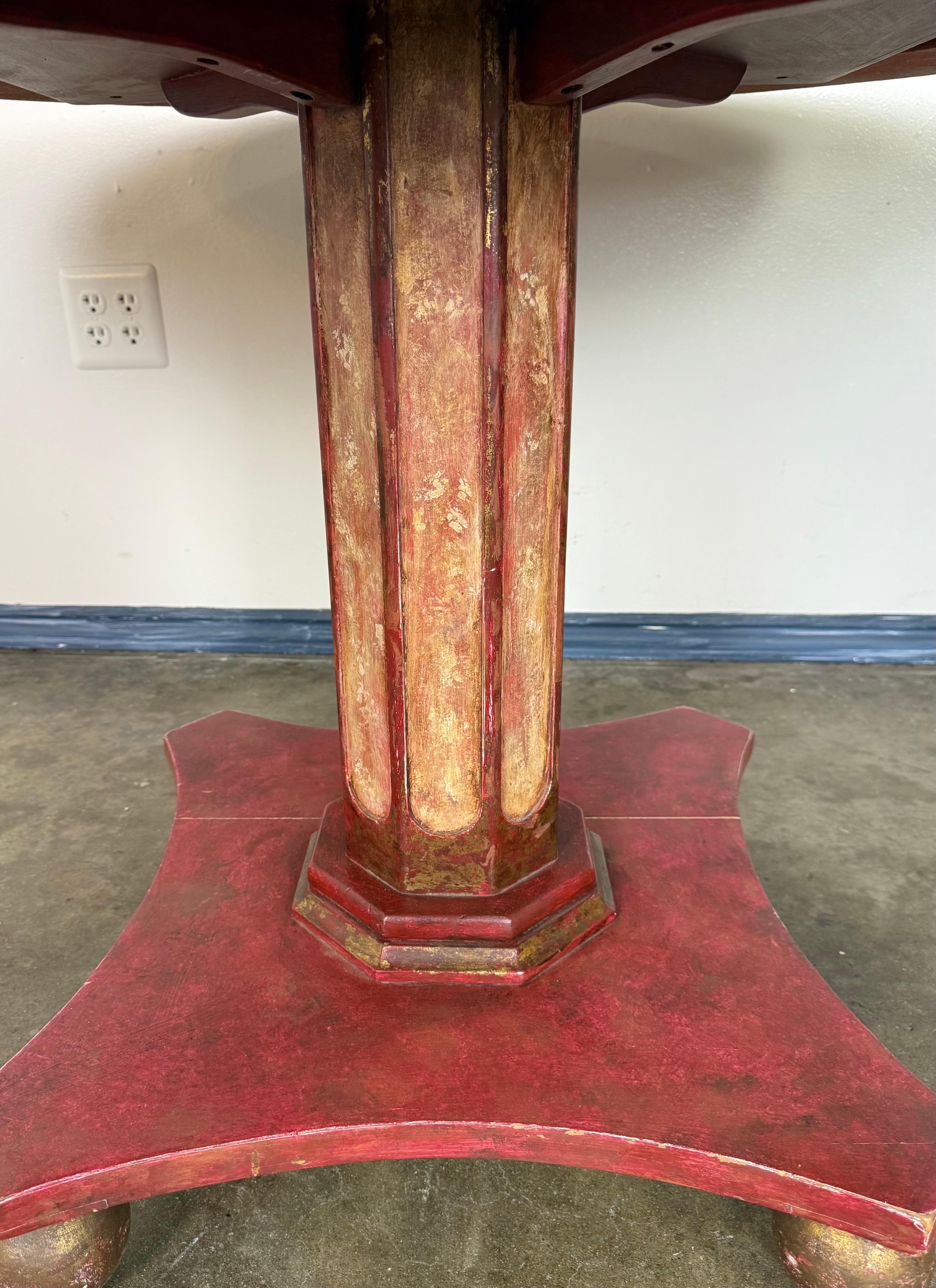 Hand-Painted Italian Map Center Table, circa 1940s For Sale 4