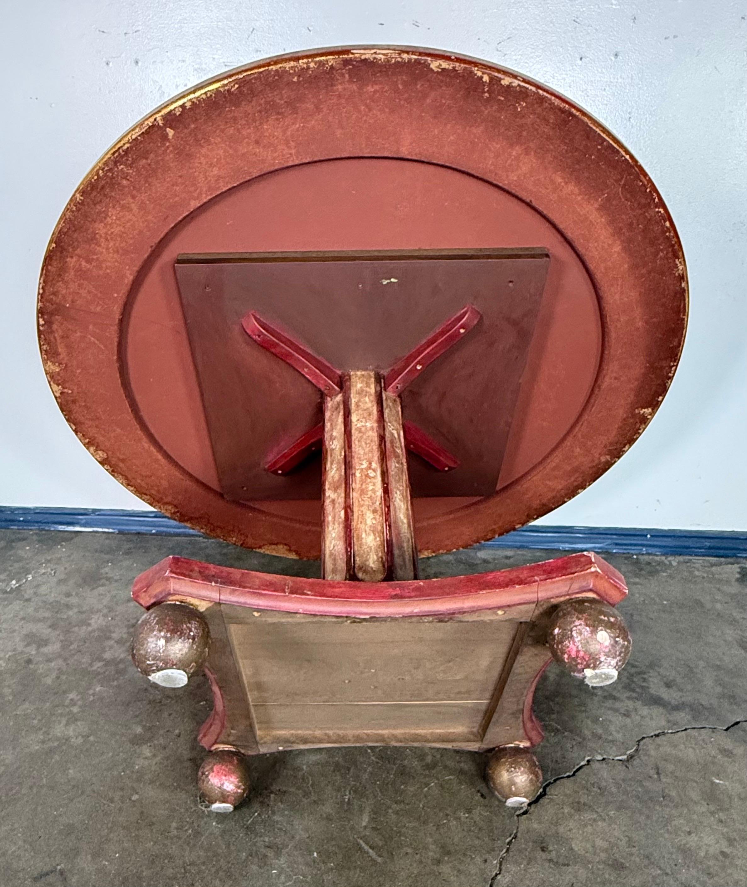 Hand-Painted Italian Map Center Table, circa 1940s For Sale 7
