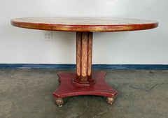 Hand-Painted Italian Map Center Table, circa 1940s