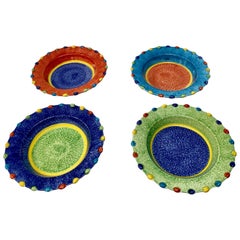 Retro Hand Painted Italian Soup Dishes, Set of 12