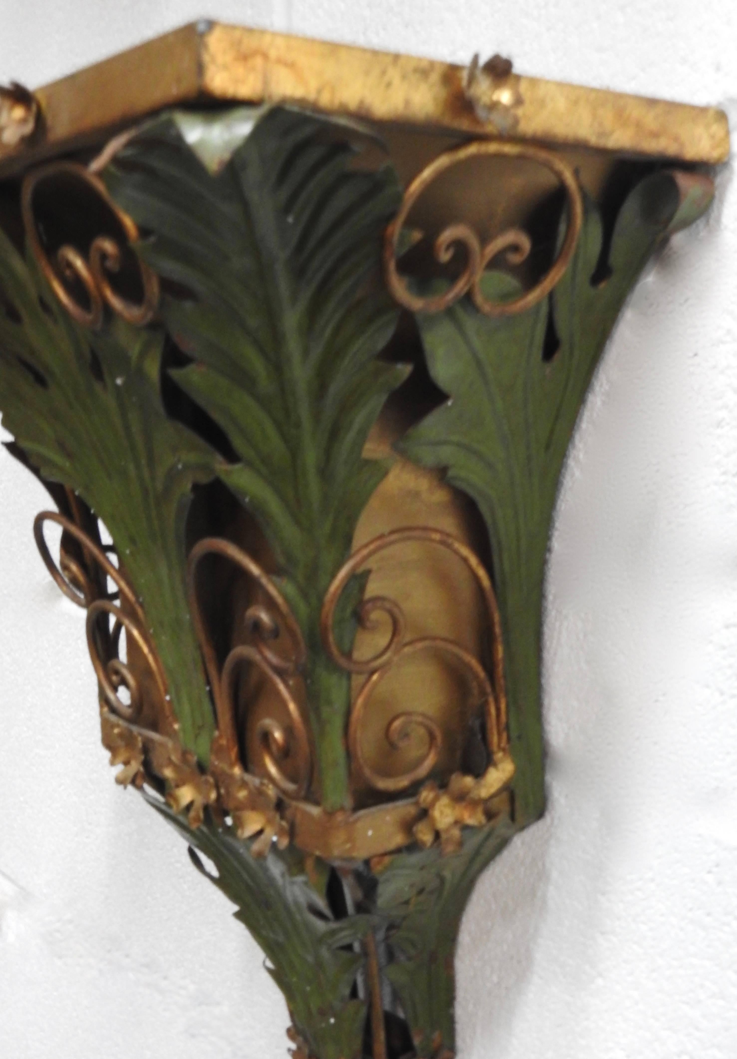 Neoclassical Italian Polychromed Wall Planter For Sale