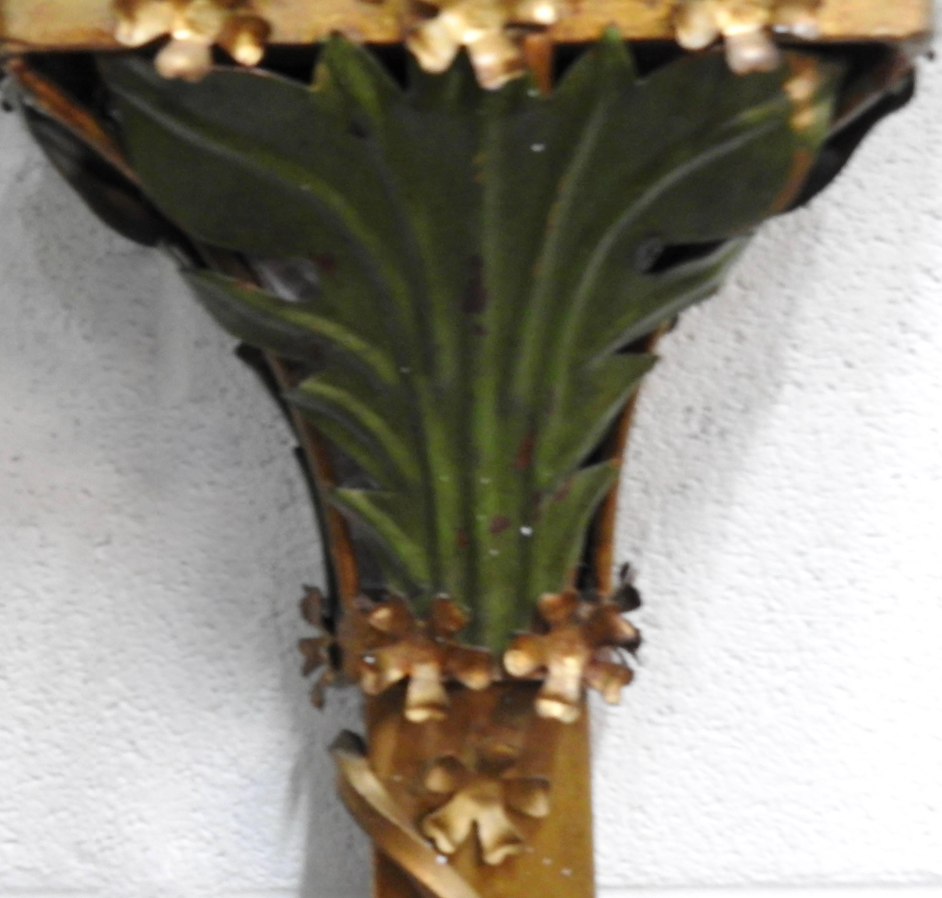 Hand-Crafted Italian Polychromed Wall Planter For Sale