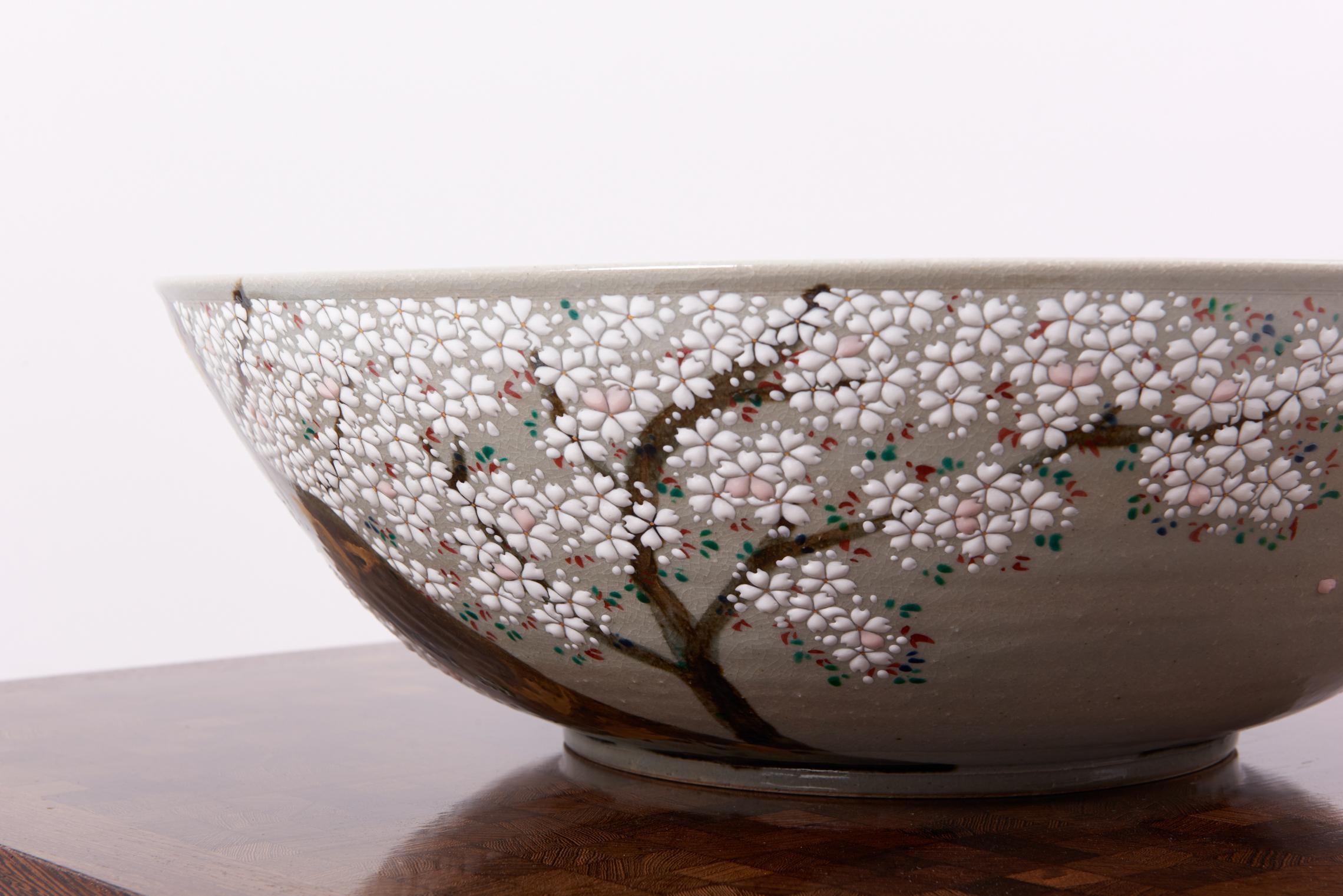 Cuenco de cerámica japonesa pintado a mano, Nuevo en venta 6