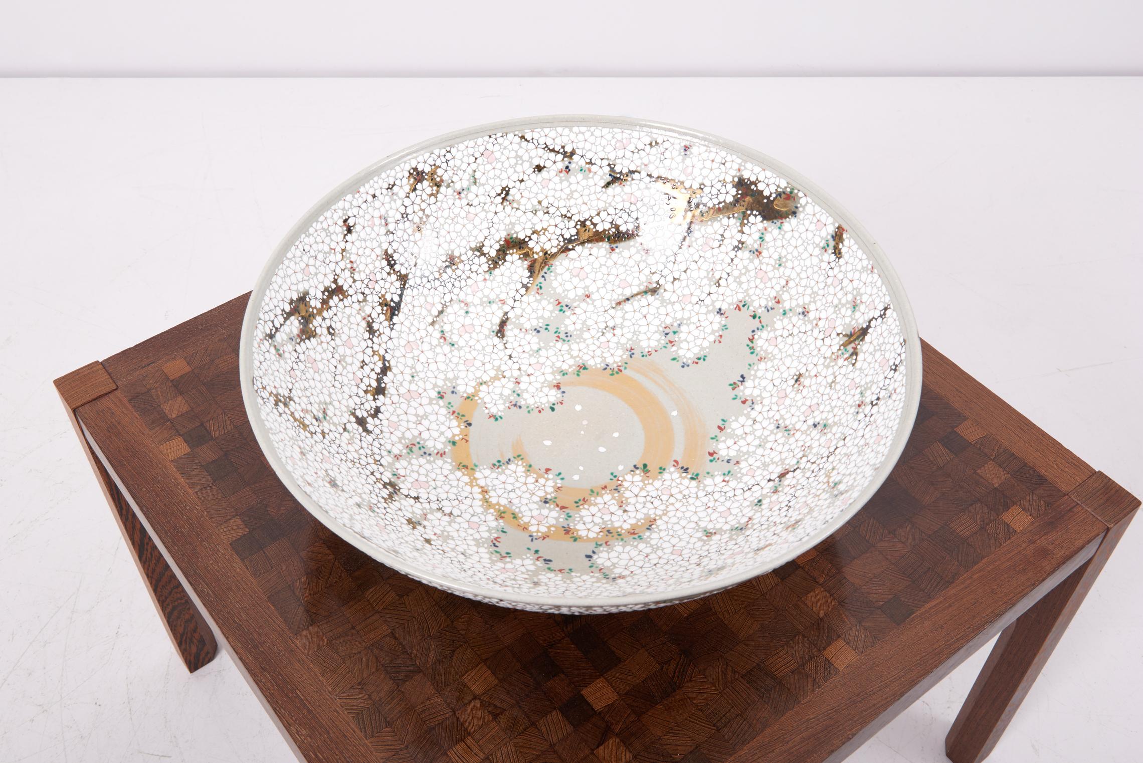 Cuenco de cerámica japonesa pintado a mano, Nuevo en venta 1