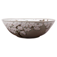 Handbemalte japanische Keramikschale, handbemalt, neu