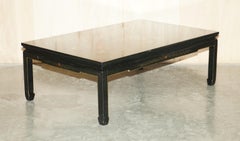 Hand Painted Lacquered Chinese Chinoiserie Oriental Bird Coffee Cocktail Table