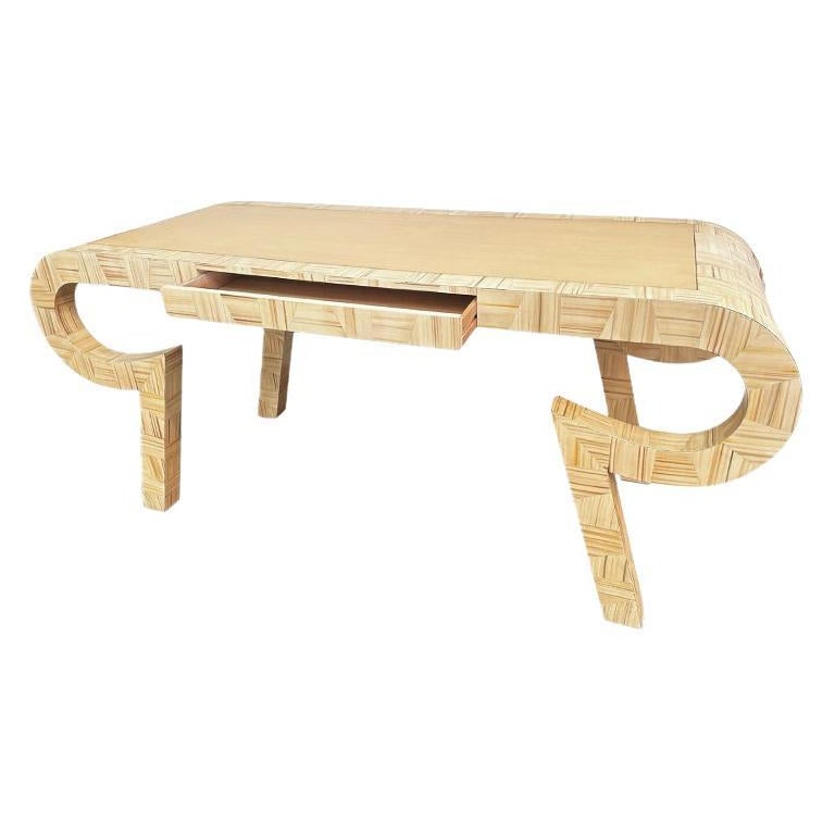 Console/bureau laqué peint à la main par Alessandro pour Baker, vers 1980 en vente
