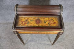 Hand Painted Paul Sormani Ladies Roll Top Desk