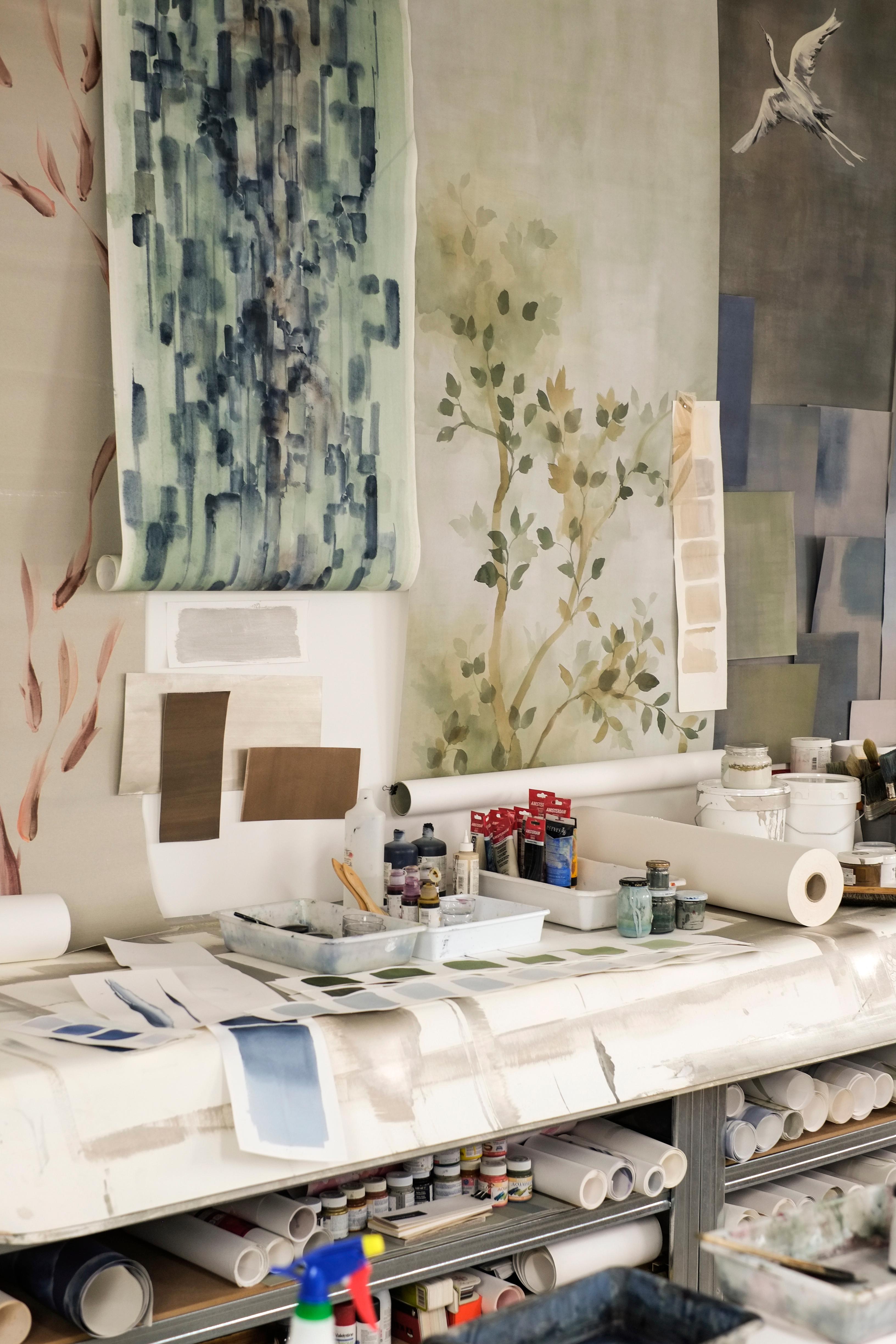 Abat-jour peints à la main en vente 1